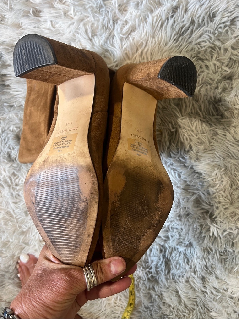 Nine West Slouchy Suede Ankle Boots in Brown - Picture 8 of 9